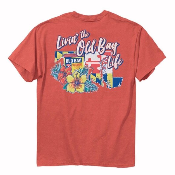 Livin’ The Old Bay Life Short Sleeve T-Shirt - NEW Fast Ship - Picture 1 of 8